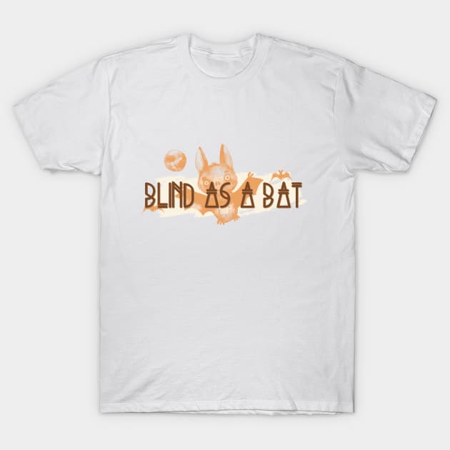 Witchy Puns - Blind As A Bat T-Shirt by Knight and Moon